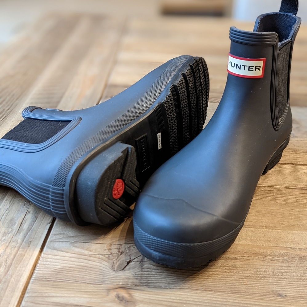 Hunter Chelsea Rain Boots Navy Size 10